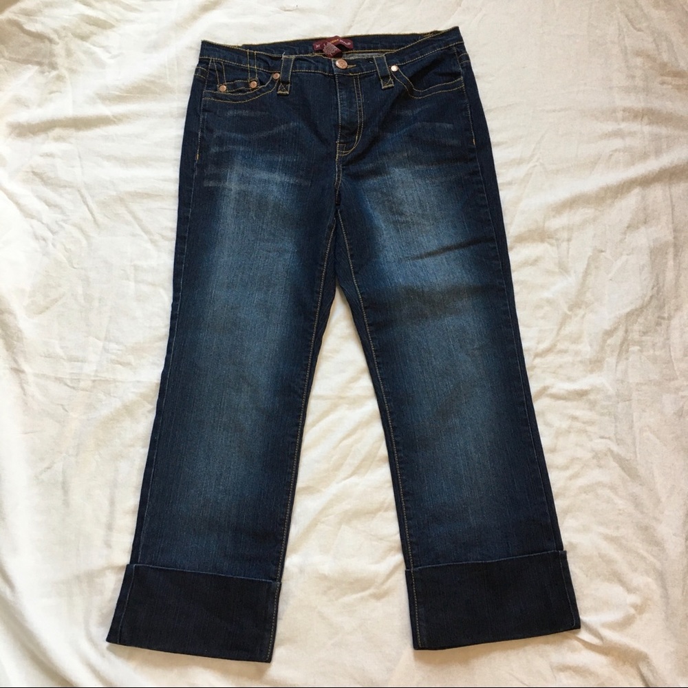 Y2K Jones Wear Jeans Cuffed Cropped Jeans, 10